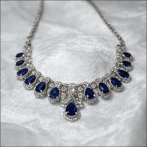 Sapphire & Diamond Regal Mangalsutra Necklace – Suhagan Abhushan