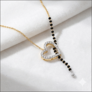 Romantic Heart Diamond Mangalsutra