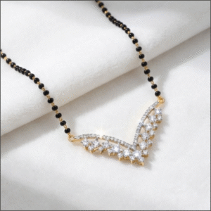 Elegant V Chevron Diamond Mangalsutra