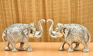 Decorative Silver Elephant Trio