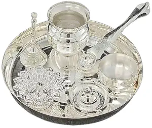 Silver Plated Puja Thali Set