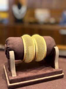 Plain Textured Gold Bangles Set of 3 – Suhagan Abhushan